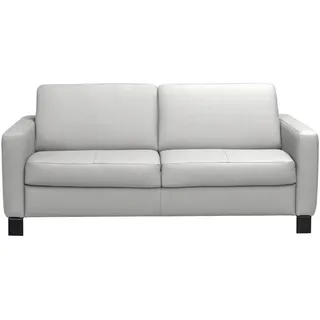 Celina Home Schlafsofa , Hellgrau , Textil, Leder , Kombination Echtleder/Lederlook , Rindleder , 190x87x100 cm , Made in Eu , Fußauswahl, Lederauswahl, Stoffauswahl, Rücken echt , Wohnzimmer, Sofas & Couches, Schlafsofas, Sonstige Schlafsofas