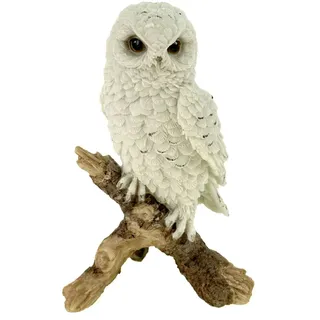 VOGLER Joh. Vogler GmbH Schneeeule auf AST stehend 21 cm Uhu Eule Tierfigur Vogel