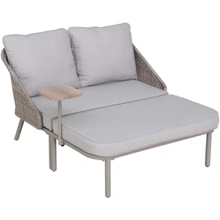 Sunjoy Doppelliege 128 x 142 x 82 cm Grau
