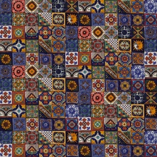 Cerames Mexikanische Keramische Fliesen Salazar - 120 dekorative mexikanische mosaik fliesen für Badezimmer, Küche, Dusche, Treppen, Küchenrückwand | Keramikmosaikfliesen 5x5 cm