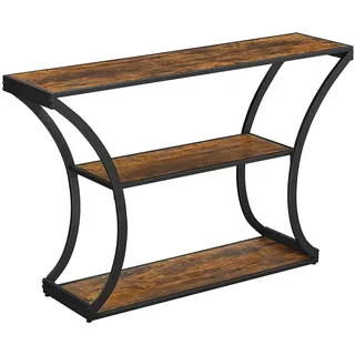 VASAGLE Konsolentisch 120 cm x 30 cm x 80 cm Braun/Schwarz