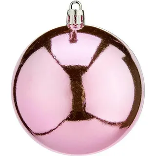 Weihnachtsbaumkugeln 16 Stück Ø 8 cm Rosa Kunststoff - Rosa