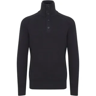 Troyer CASUAL FRIDAY "Troyer CFKRISTIAN 0162 ribbed high neck knit", Herren, Gr. M, blau (schwarz navy), Grobstrick, Obermaterial: 100% Baumwolle CO., unifarben, Basic, normal, Pullover Troyer