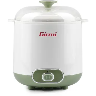 Girmi YG02 Elektrischer Joghurtbereiter für Naturjoghurt und Joghurt griechischer Art, weiß-grün