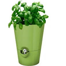 Poétic/Emsa Kräutertopf für frische Kräuter - Selbstbewässerung - Wasserstandsanzeiger - Ø 14 cm, H:18cm - Farbe Hellgrün - Fresh Herbs