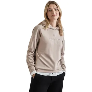 STREET ONE Damen A322260 Kapuzenshirt Mit Stickerei, Light Mocha Beige, 36 EU