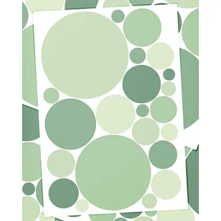 WANDfee Wandtattoo Punkte I pastell grün I Wandsticker Wandaufkleber Wanddeko für Kinderzimmer Babyzimmer Mädchen Junge