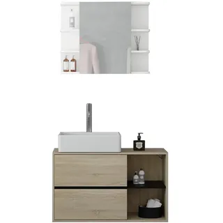 ML-Design Badmöbel Set 2-tlg. Braun