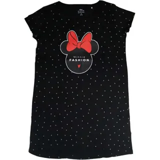 Disney Minnie Maus Damen kurzarm Schlafshirt Nachthemd – Schwarz / L