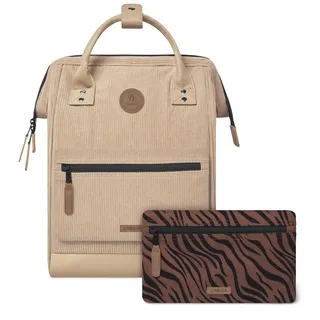 CABAIA Freizeitrucksack Rucksack mit Laptopfach Adventurer Recycled Velvet Backpack 18L Luxor hellbraun - Hellbraun