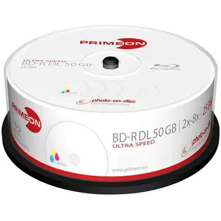 PrimeOn 2761319 Blu-ray BD-R DL Rohling 50 GB 25 St. Spindel Bedruckbar
