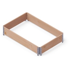 Upyard GardenBox - modernes Hochbeet aus Palettenrahmen - modulares Paletten-Hochbeet aus Holz für Garten und Terrasse - PEFC-Zertifiziert, 120x80x19,5, Braun