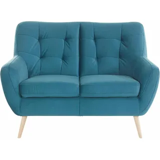 exxpo - sofa fashion Couch Mikrofaser 2-Sitzer Blau