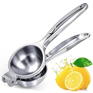 Zitronenpresse Edelstahl, Zitruspresse,Saftpresse Manuell, 100% Auspresstechnik, Limettenpresse Klein, Orangenpresse Manuell, Granatapfelpresse, Obstpresse, Spülmaschinengeeignet