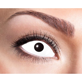 Zoelibat Eyecatcher 84091541-s13 - Farbige Sclera Kontaktlinsen, 1 Paar, für 6 Monate, Weiß, Karneval, Fasching, Halloween