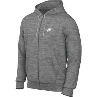 Nike Club Ft Full Zip Jacke, Dk Grey Heather/Lt Smoke Grey, M