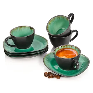 sänger Palm Beach Espressotassen Set 8-tlg. grün/schwarz