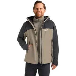 Jack Wolfskin Herren Wild Places 3in1, wasserdicht, Übergangsjacke
