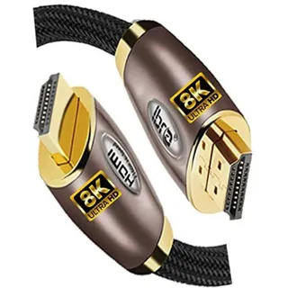 2.1 HDMI Kabel 8K Ultra High-Speed 48Gbps Blei | Unterstützt 8K@60HZ,4K@120HZ,4320p,kompatibel mit Fire TV,3D-Unterstützung,Ethernet-Funktion, 8K UHD,3D-Xbox Playstation PS3 PS4 usw.-1,5M IBRA RED