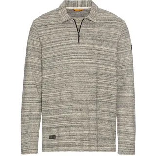 camel active Herren Langarm Poloshirt mit Cooling Effekt Creme, Menswear-XXL