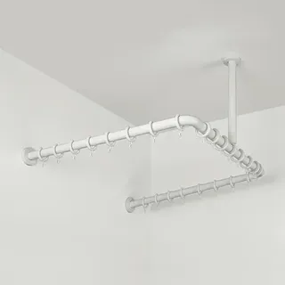 pba 01 Duschvorhangstange, U 800x800 X440mm U- Form mit DA aus Nylon