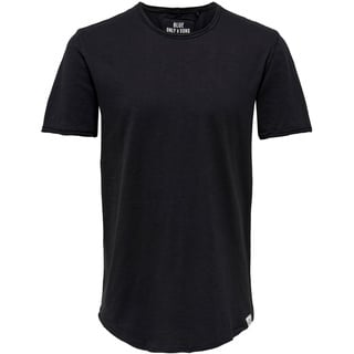 Only & Sons T-Shirt 'Benne' & Sons Herren Rundhals ONSBENNE LONGY Regular Fit Schwarz M