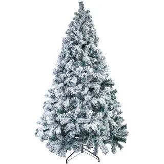 Weihnachtsbaum Künstlich mit Schnee 180cm, Uten Tannenbaum mit Metallständer, Christbaum mit 700 PVC dichte Zweige für Aussen und Innen