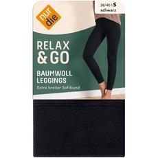 Bild Leggings Relax & Go Bequeme Freizeithose Stretch Baumwolle 100 DEN schwarz Gr. 40/44