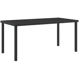 vidaXL Gartentisch 160 x 80 x 73 cm Schwarz
