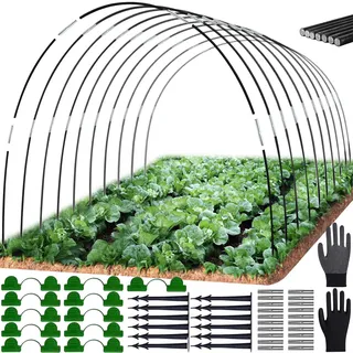 Folientunnel für Hochbeet,Pflanztunnel Bögen für Hochbeet,30 PCS Tunnelbögen Hochbeet,Pflanztunnel für Hochbeet,Gewächshausreifen für Hochbeet,Gewächshaus Tunnel Bögen