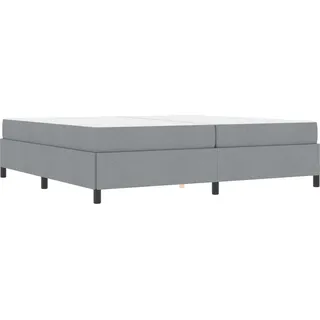 vidaXL Boxspringbett mit Matratze Hellgrau 200 x 200 cm Stoff - Hellgrau