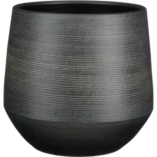 Mica Decorations Übertopf Evora Ø 30 cm x 28 cm Schwarz