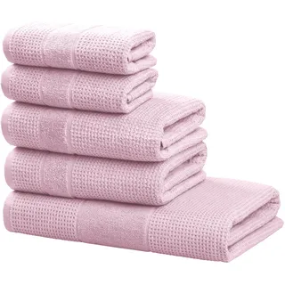 OTTO home Kimi Handtuchset 5-tlg. rosa