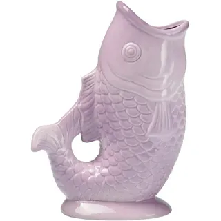 Ambia Home Vase , Lila , Keramik , Fisch , 18.4x24.9x9 cm , zum Stellen, auch für frische Blumen geeignet , Dekoration, Vasen, Keramikvasen