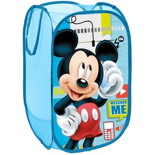 Superdiver Faltbarer Pop-Up Korb für Kinder mit Griffen – Disney Micky Maus-Motiv I Wäschekorb I Organisationskorb für Kleidung und Spielzeug (58 x 36 x 36) Kinderzimmer I Behälter für Mädchenzimmer