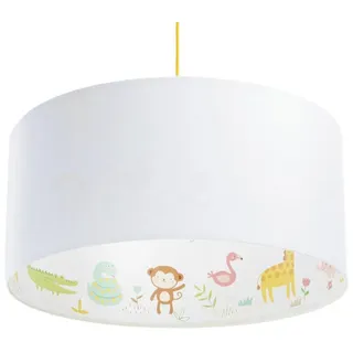 Onzeno Hängeleuchte Bunt 50/25 cm , Weiß, Multicolor , Kunststoff , E27 , 0.8x25x50 cm , Lampen & Leuchten, Innenbeleuchtung, Hängeleuchten, Pendelleuchten