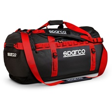 Sparco Dakar-Reisetasche, Größe L, Schwarz/Rot