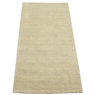 Gabbeh Teppich 100% Wolle 70X140 cm Handarbeit Beige Handgetuftet T1036