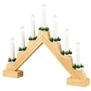 Fensterdeko 7 flammiger Lichtbogen aus Holz