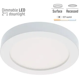 LED's light Einbaustrahler 18W rund dimmbar Weiß