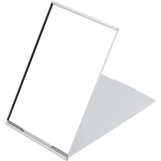 KOMUNJ Kleine Reise spiegeln Portable Faltung Spiegel kompakte Taschenspiegel, Zusammenklappbar Kosmetikspiegel Klappbar Spiegel, 11.5 cm * 8cm, Silber