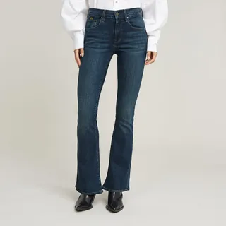 G-Star 3301 Flare Jeans Worn In Icy Blue 33 32