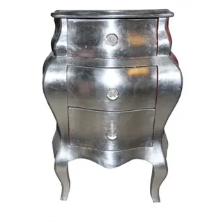 Casa Padrino Barock Kommode Silber 53 x 36 x 71.5 cm