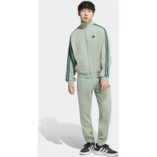 adidas 3-Stripes Fleece Trainingsanzug Silver Green/Collegiate Green L