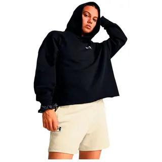 Under Armour Rival Terry Oversize Hoodie Damen 001 black/white XL