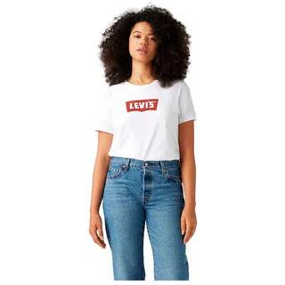 Levi's für Damen. A8802-0000 Grafisches Iconic-T-Shirt weiß (M), Lässig, Baumwolle, Kurzarm