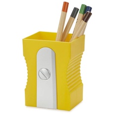 balvi Stiftehalter Sharpener Farbe Gelb Halten Sie Ihren Arbeitsplatz aufgeräumt Origineller und lust