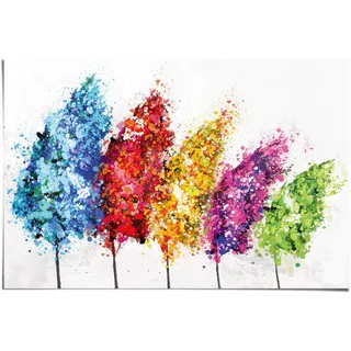 Poster REINDERS "Bunte Bäume", bunt (farbe bild(er): mehrfarbig), B:91,5cm H:61cm, Papier, Bilder, Poster