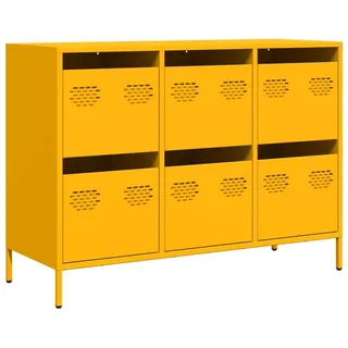 Sideboard Senfgelb 101,5x39x73,5 cm Kaltgewalzter Stahl - Gelb