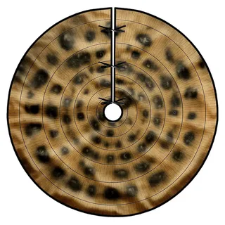Baumrock mit Holzoptik, rustikaler natürlicher Look, geschichtet, Herbstbraun, gestrickter Baumrock für Dekorationen zu Hause, im Büro, Innen- und Außenbereich, für Feste und Partys